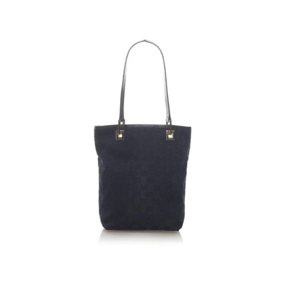 Authentic GUCCI GG Black Mini Canvas Tote Bag